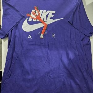 Nike Air Purple Graphic Tee with White Logo